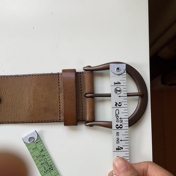 Vintage brown leather handcrafted belt